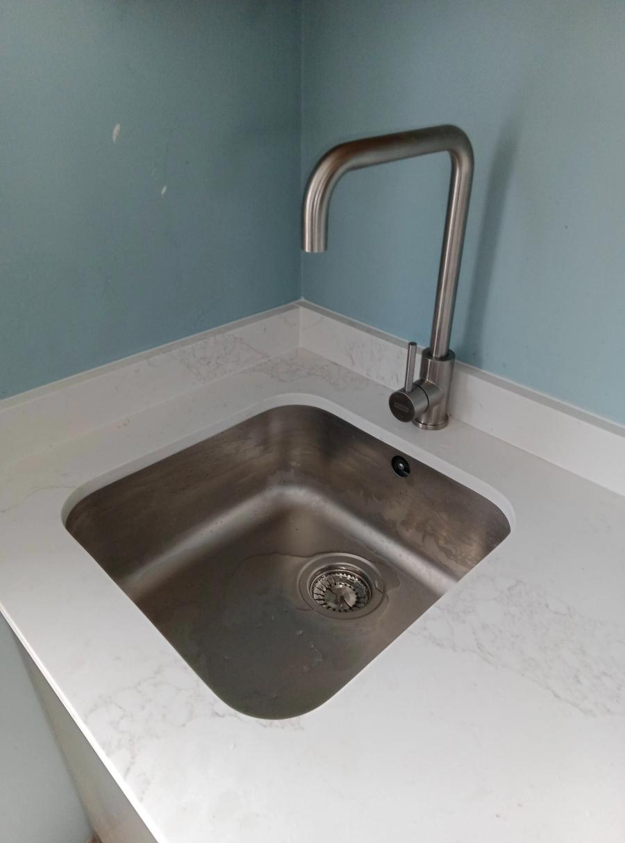 Kitchen mixer and sink installed by Bulldog Plumbing
